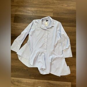 Lane Bryant Striped Blue Shirt, new with tags! Women’s size 18/20